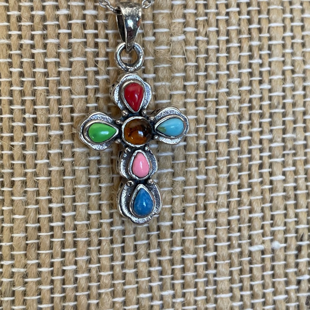 Silver 925 Multicolor Stone Set - image 2